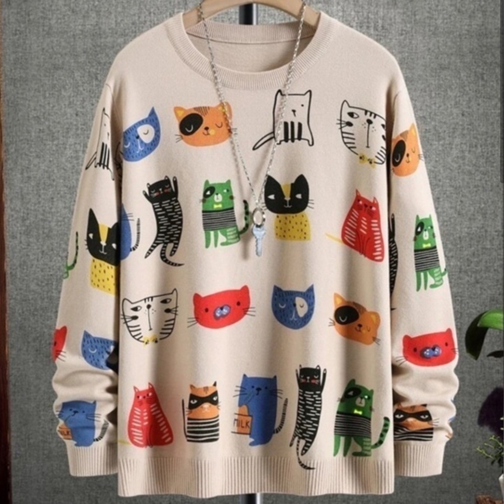 Sweater cats  size large small and medium new SMALL MEDIUM LARGE SWEATER SWEATER